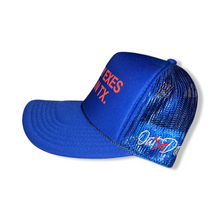 Load image into Gallery viewer, Outdated Trucker Hat Royal Blue/Red
