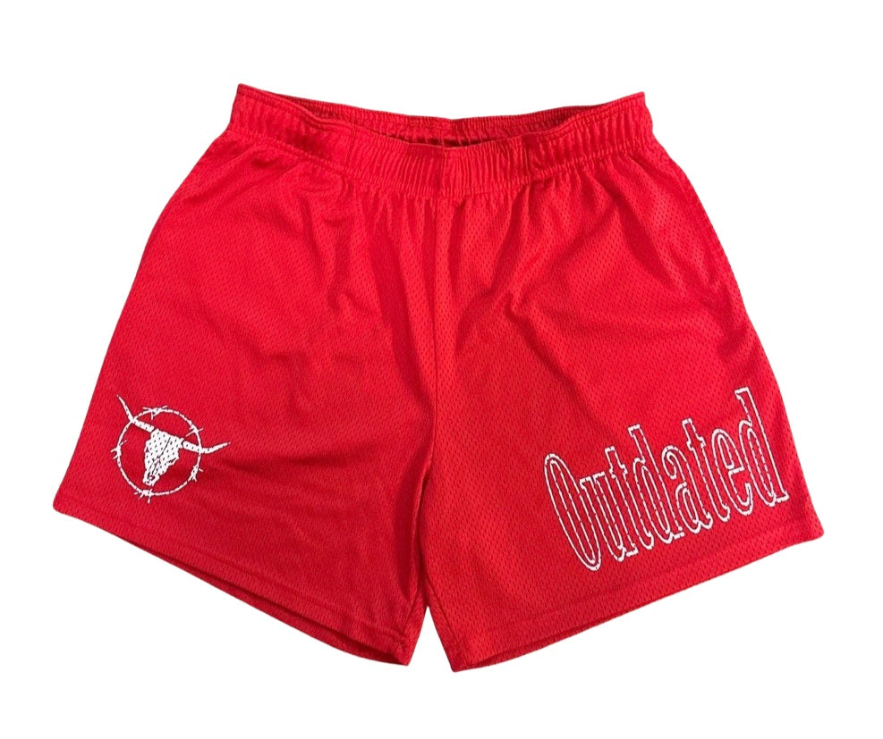 Outdated Mesh Shorts Red/White